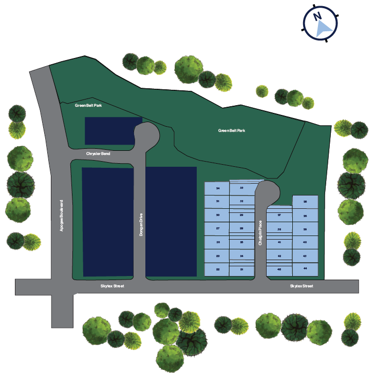 Lot Map for the community of Easton Park
