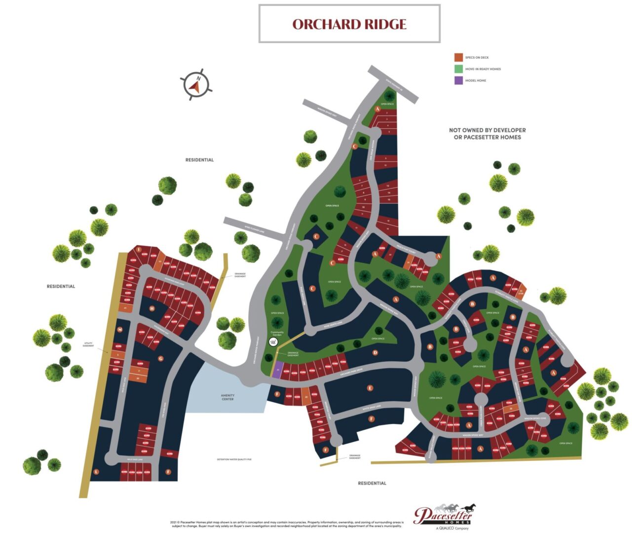 Lot Map of Orchard Ridge