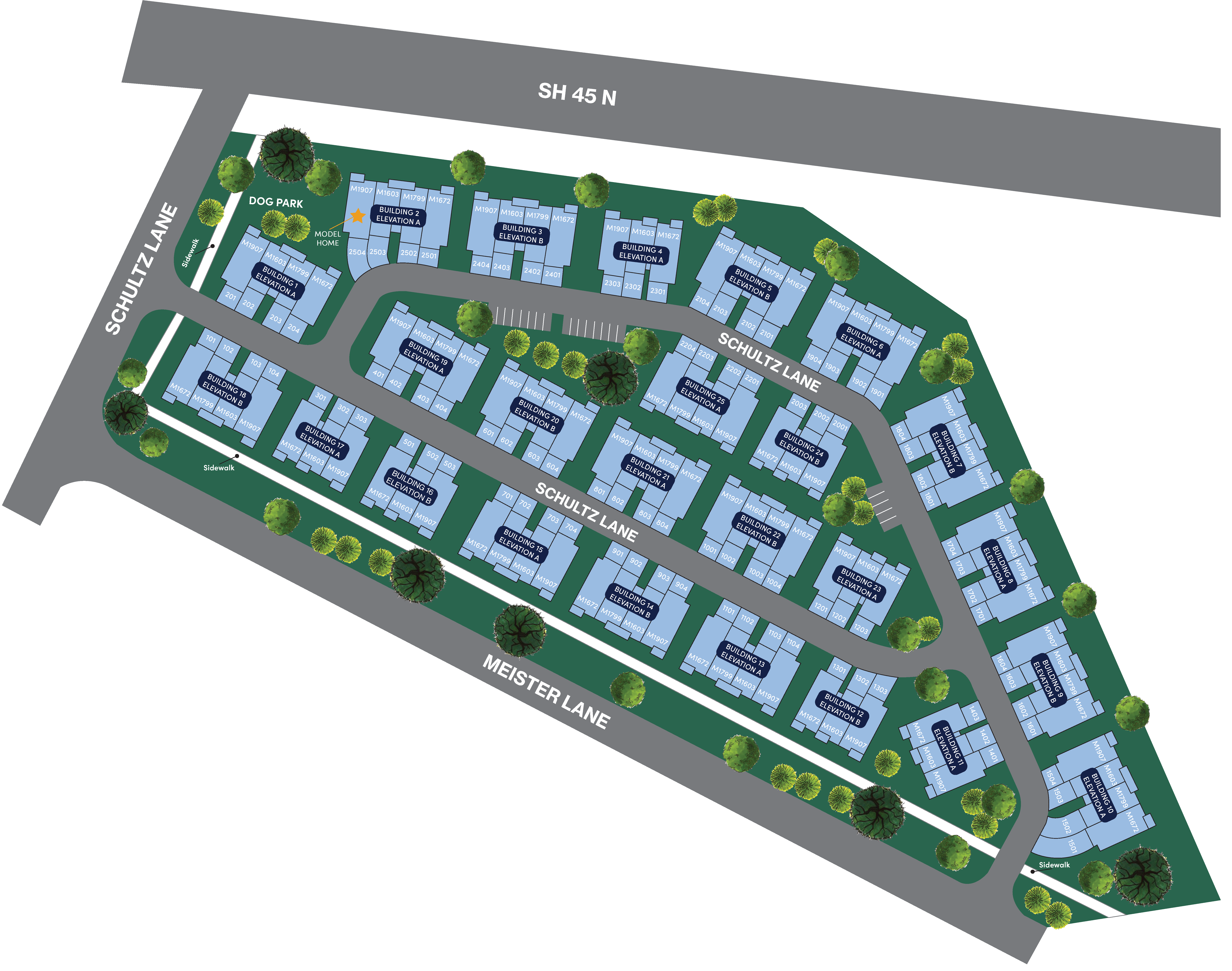 Centre 45 Lot Map