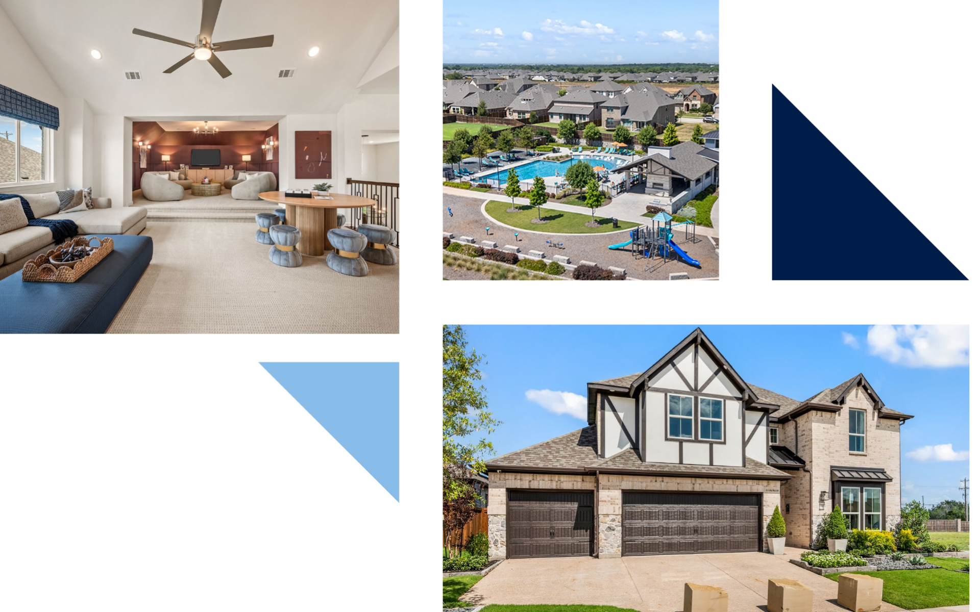 Picture Collage of  Meadow Run Showhome.