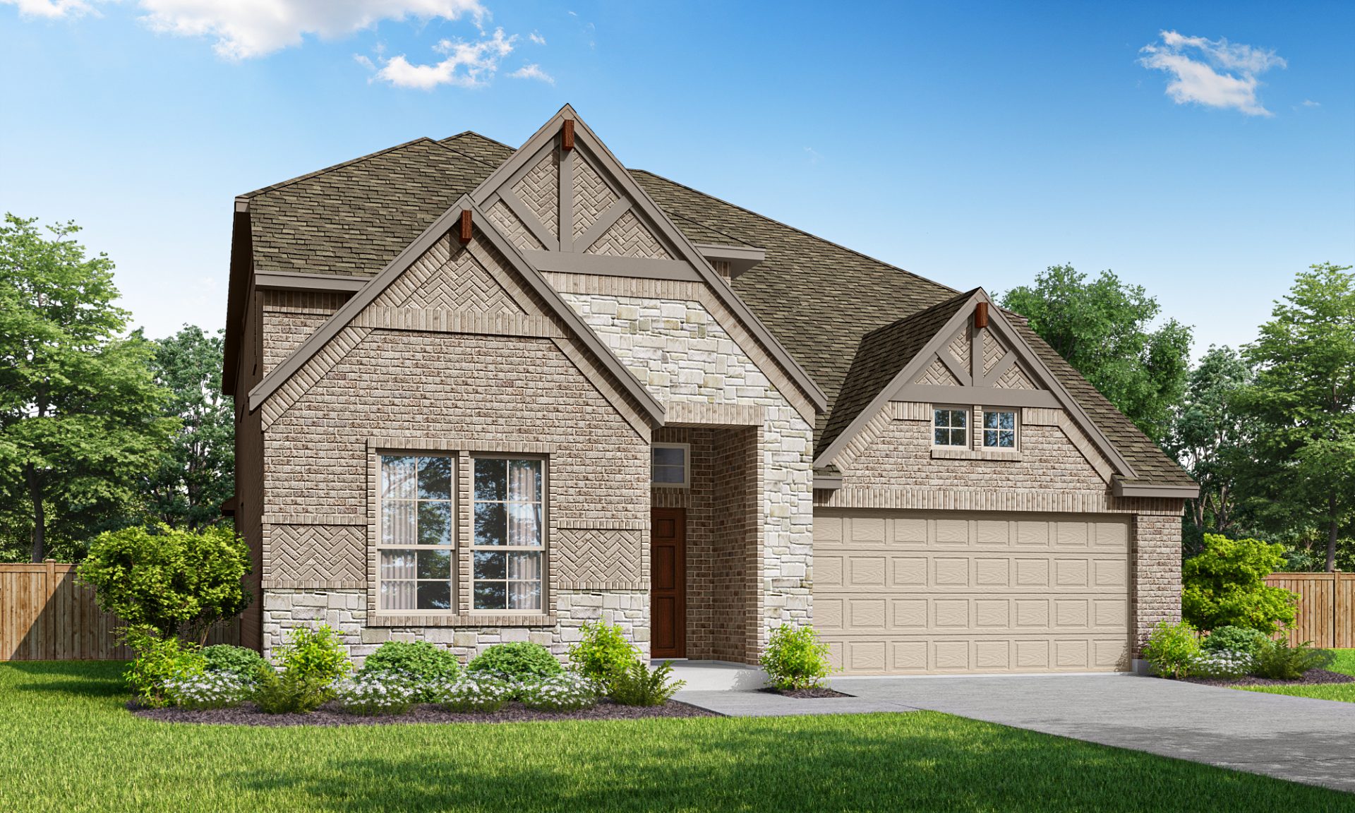 Richardson Elevation C with Masonry