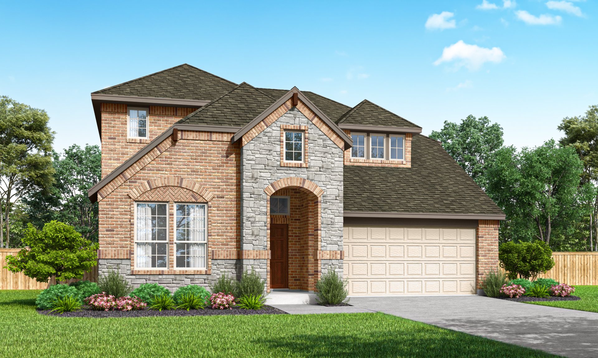 Richardson Elevation B with Masonry