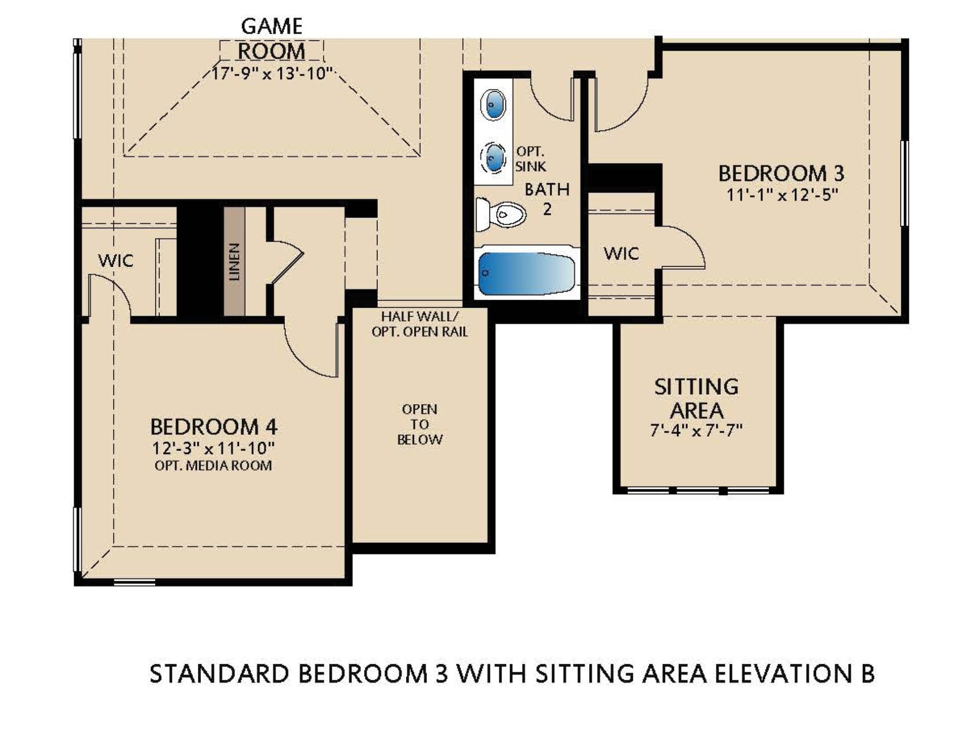 Richardson Bed 3 Sitting Area - Elevation B