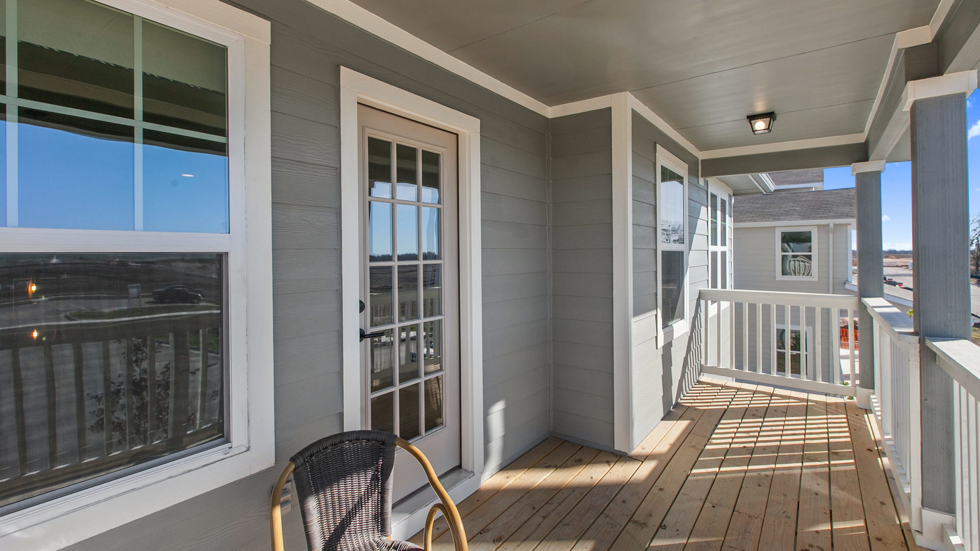 The Bailey Portico Series Covered Balcony