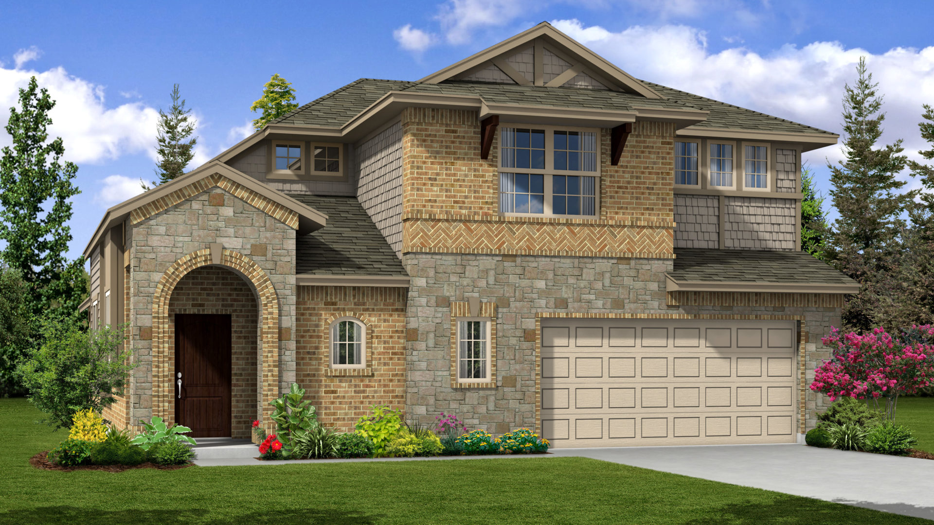 The Faber I Craftsman Series Elevation A Crosswinds New Homes in Kyle