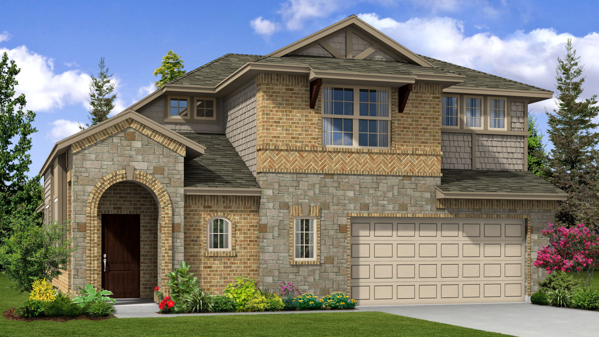 The Faber I Craftsman Series Elevation A Crosswinds New Homes in Kyle