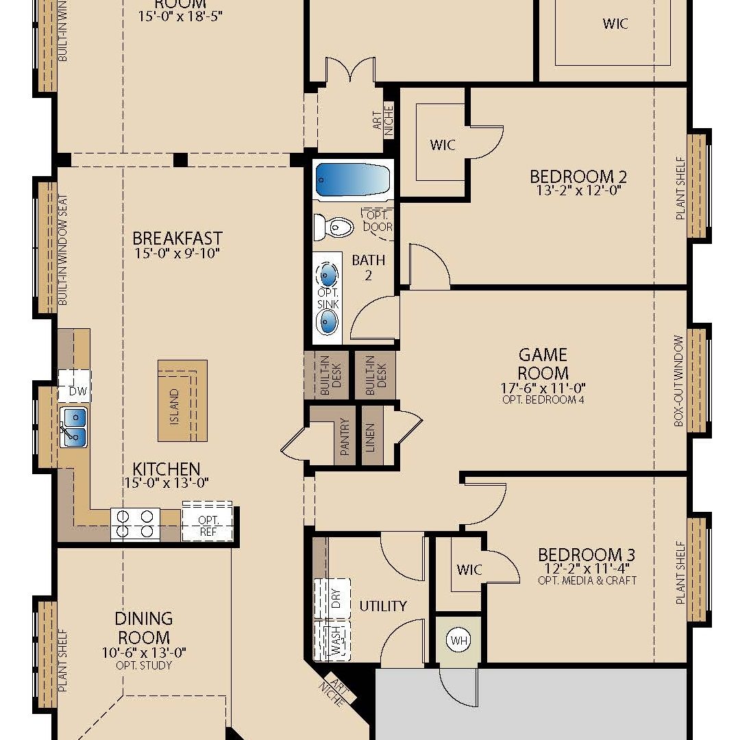 The Coral Cay Craftsman Series Floor Plan