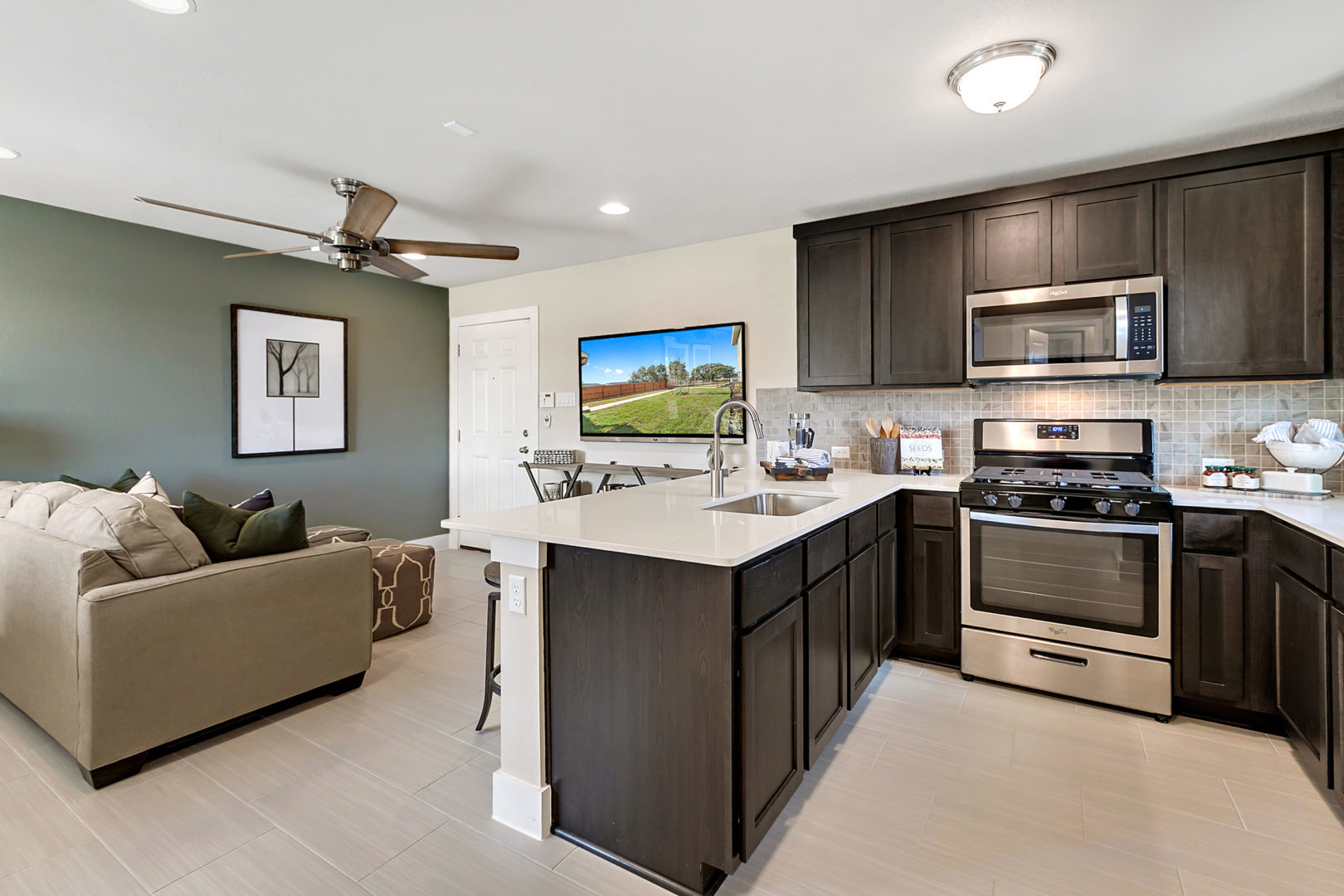 Valley Vista Community Model Home Kitchen And living Space