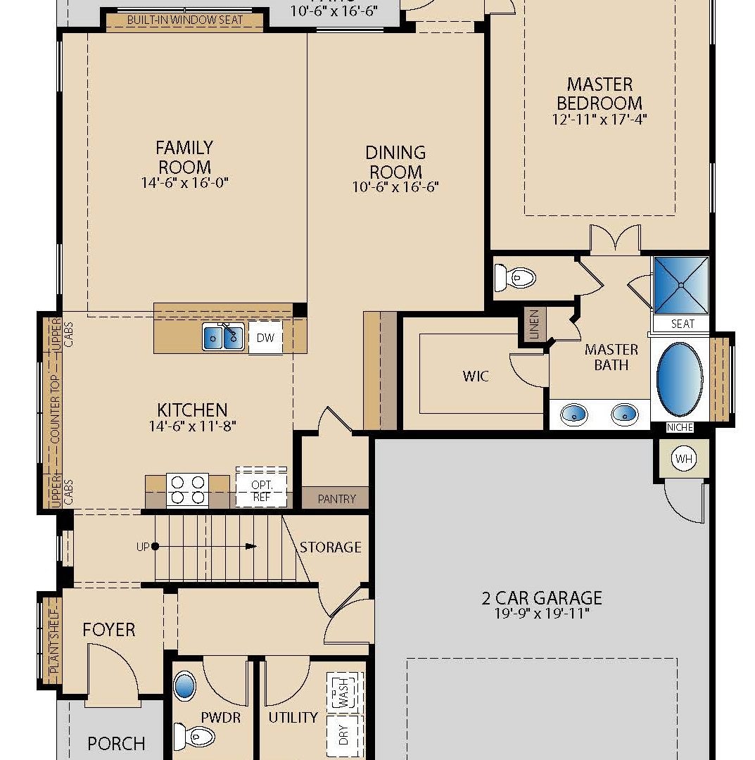 The Faber I Craftsman Series First Floor Plan
