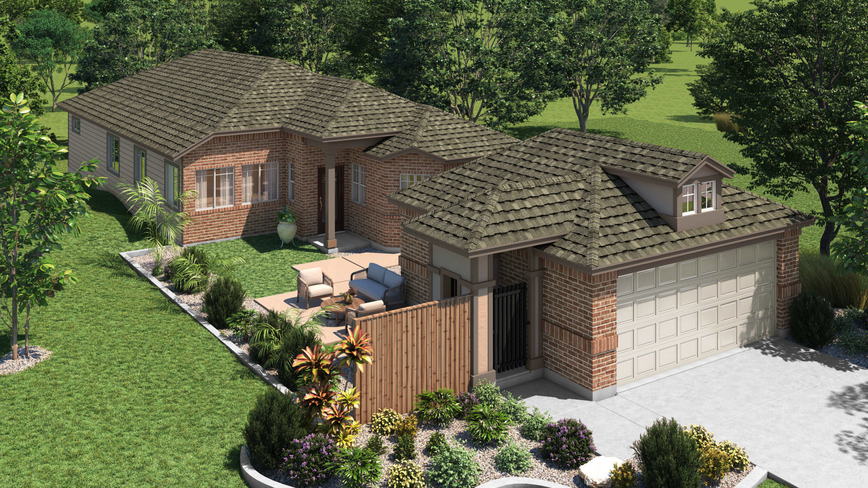 The Molise Elevation A With Garage A Blanco Vista New Homes in San Marcos