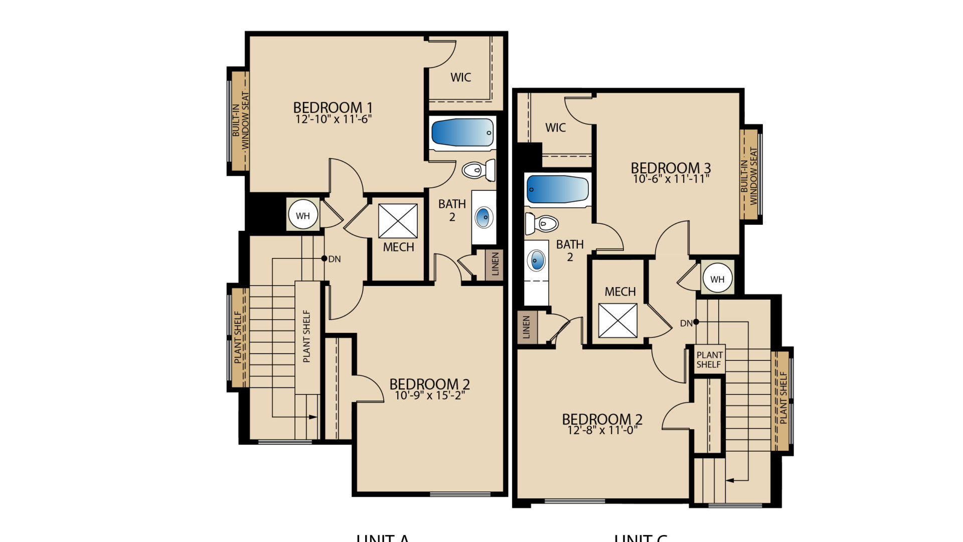 The Emo - Antone Duplex Second Floor Plan