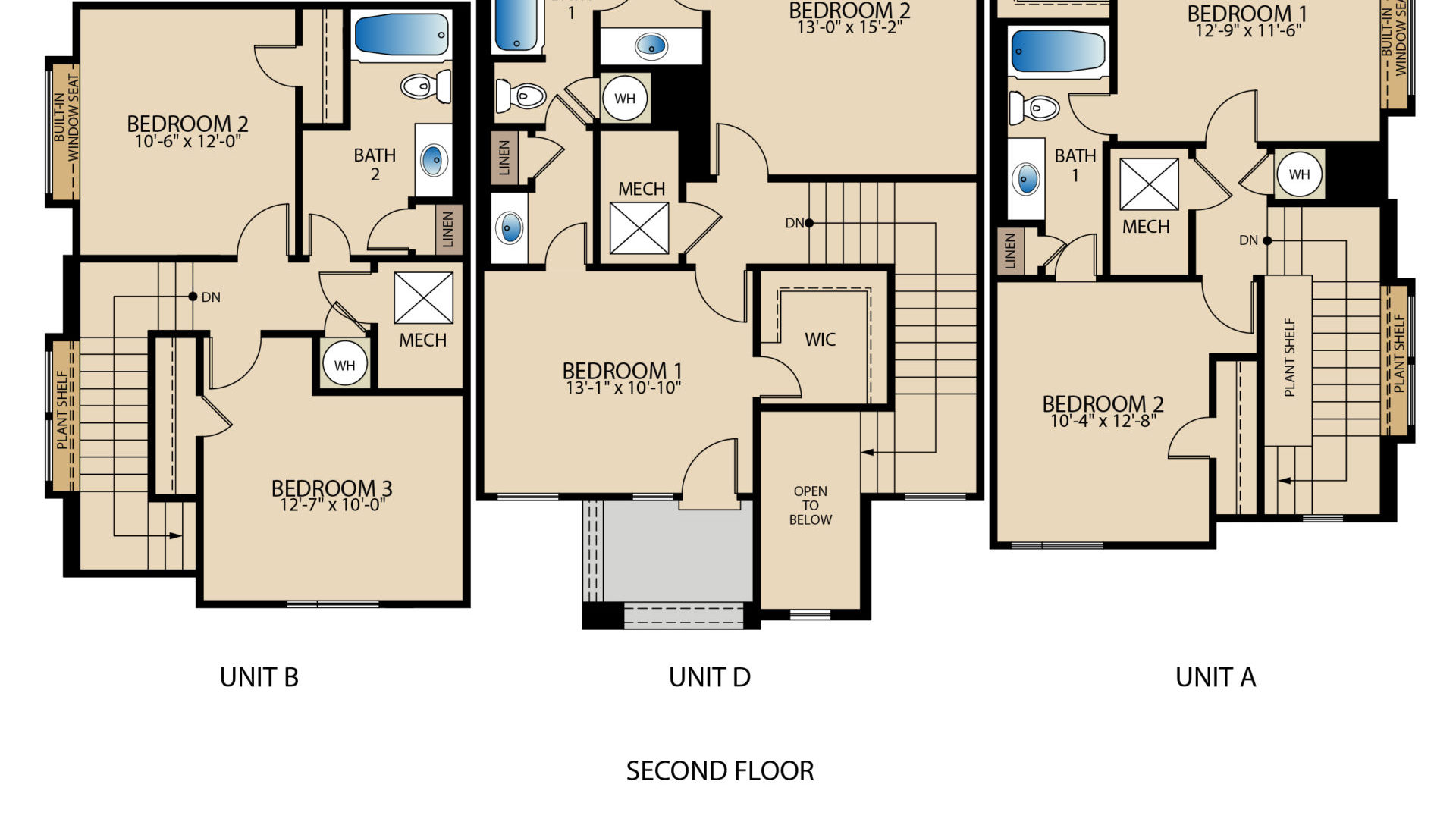 The Parrish - The Moody - The Emo Second Floor Plan
