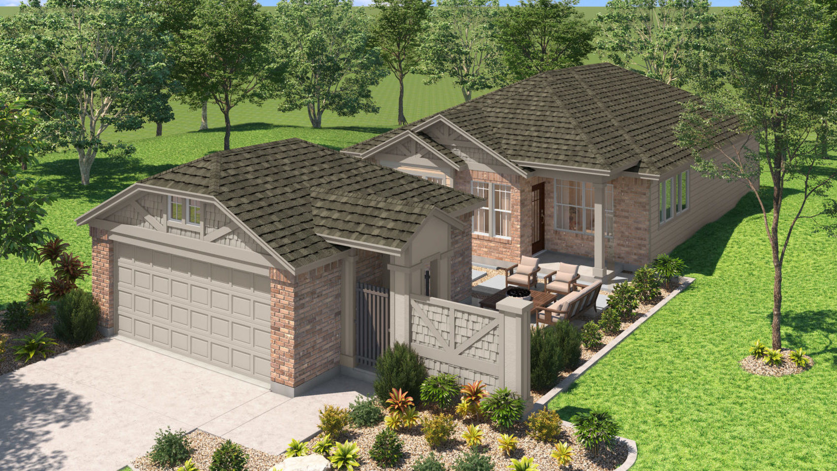 Naples Elevation A Courtyard Home Pecan Park New Homes in Bastrop