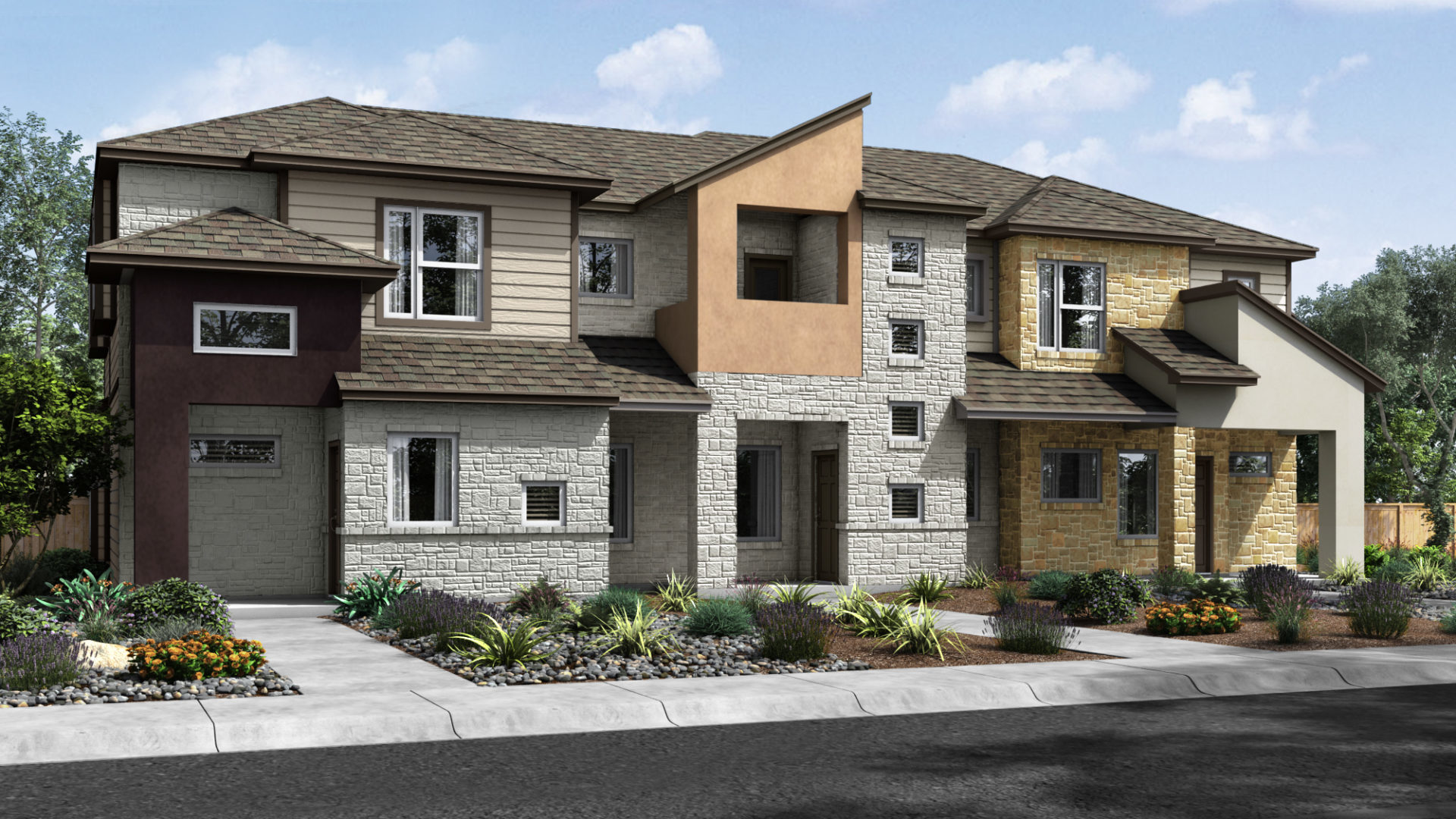 The Emo - The Parrish - The Moody Duplex Whisper Valley New Homes in Manor