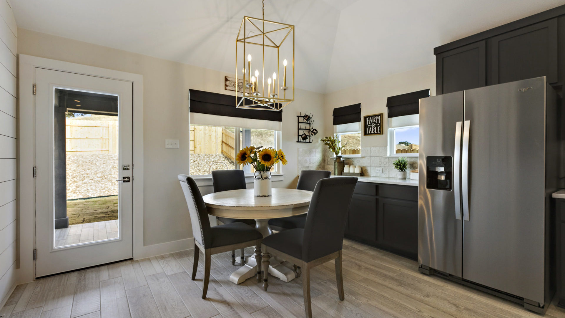 Orchard Ridge Model Home Dining Space and Kitchen