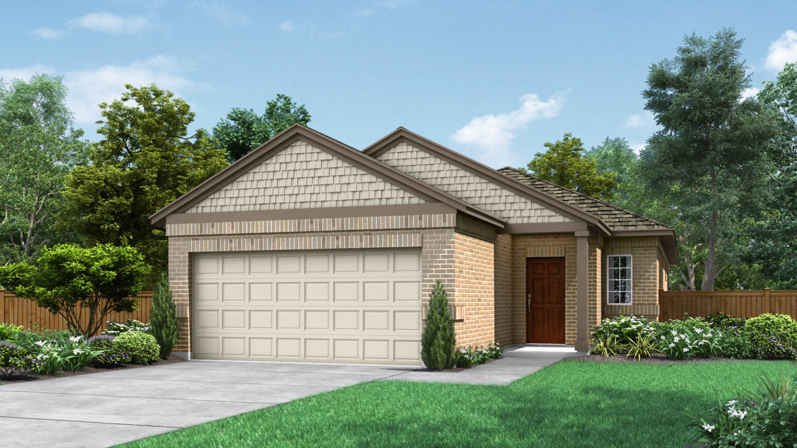 The Angelina Extended Portico Series Elevation A Crosswinds New Homes in Kyle