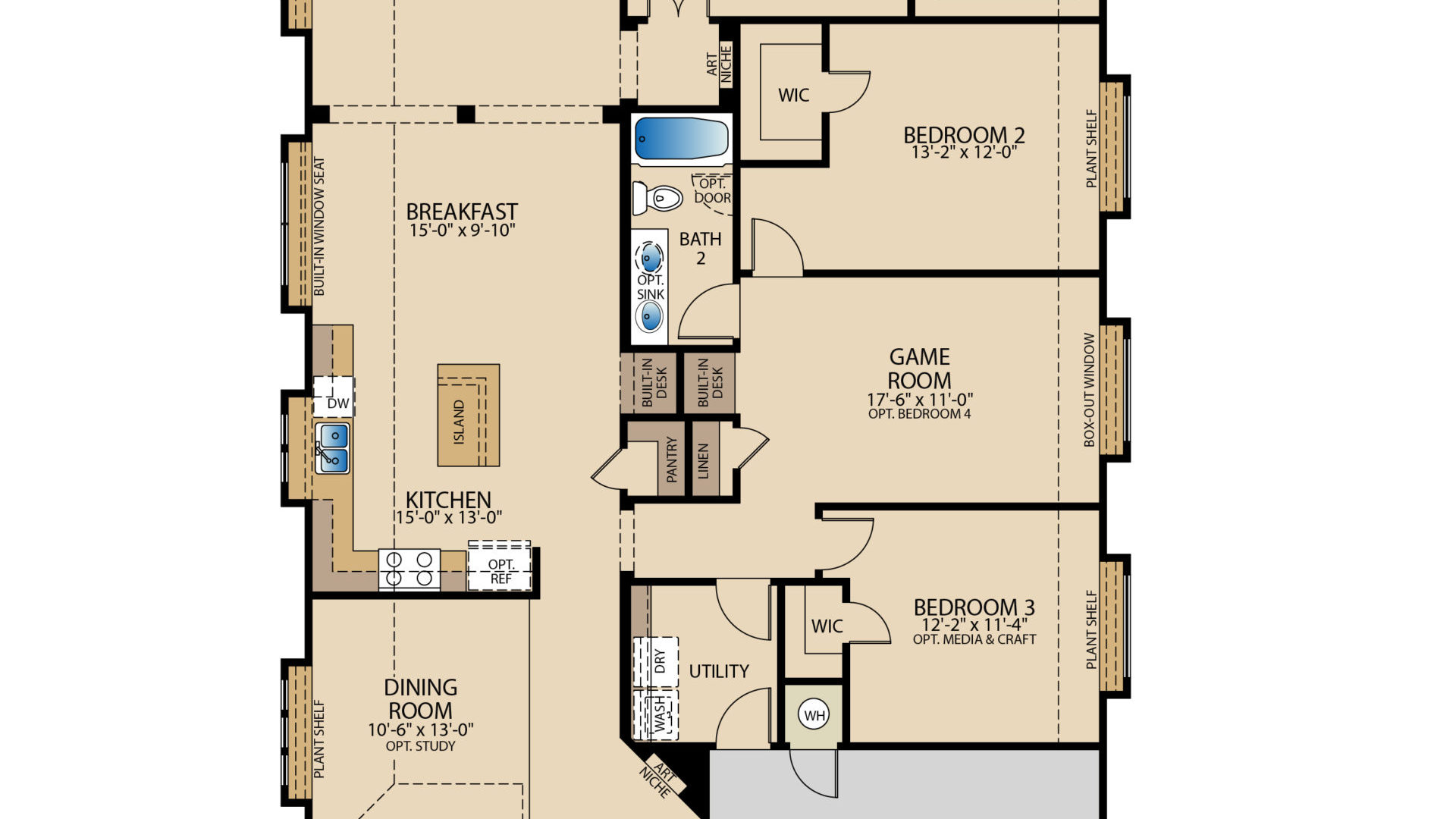 The Coral Cay Craftsman Series Floor Plan