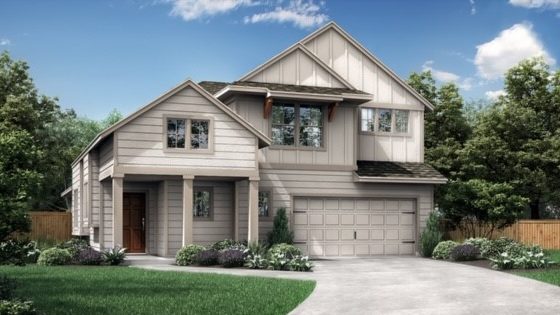 The Faber I Craftsman Series Elevation D Orchard Ridge New Homes in Liberty Hill