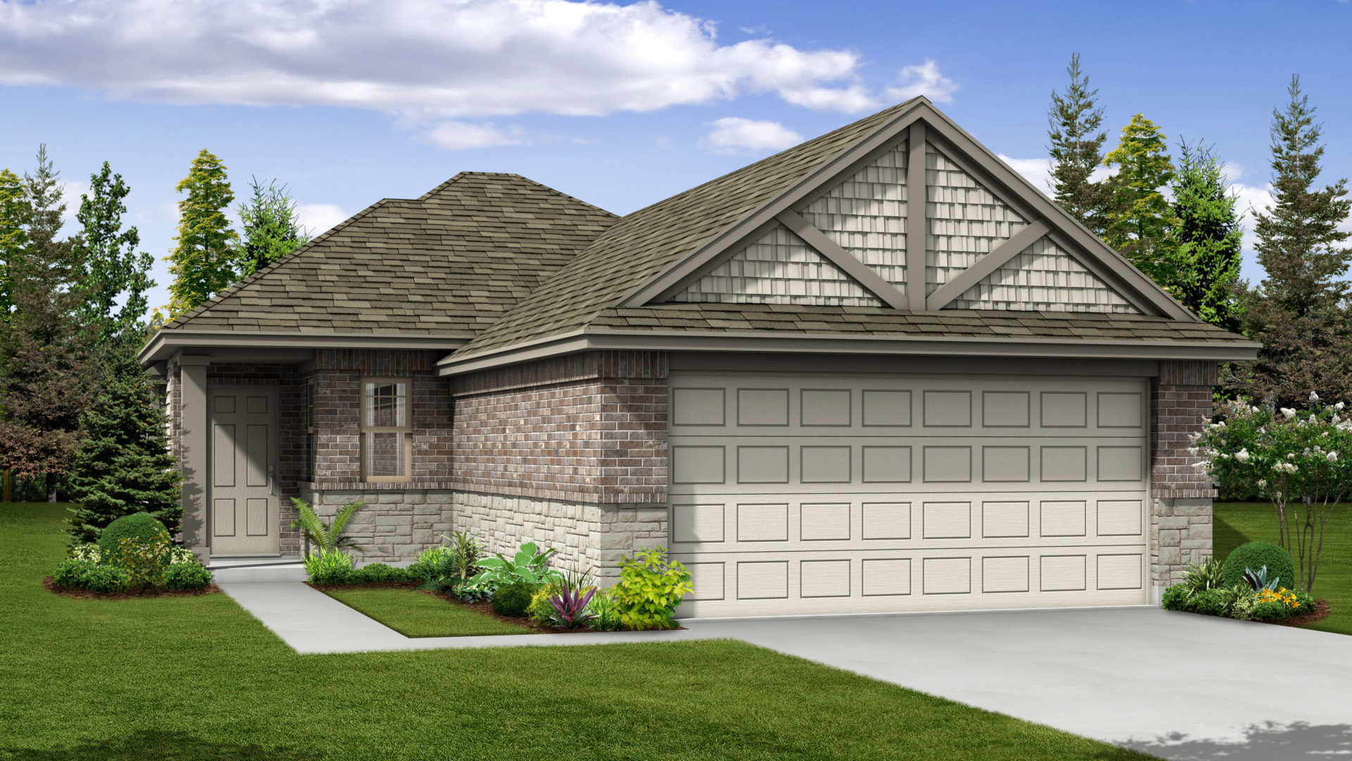 The Thatcher Elevation A Crosswinds New Homes in Kyle