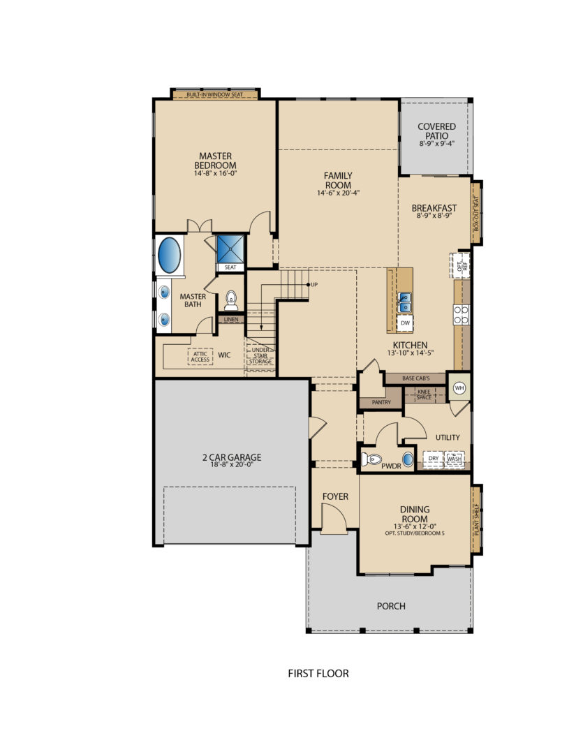 The Dormer Craftsman Series First Floor Plan