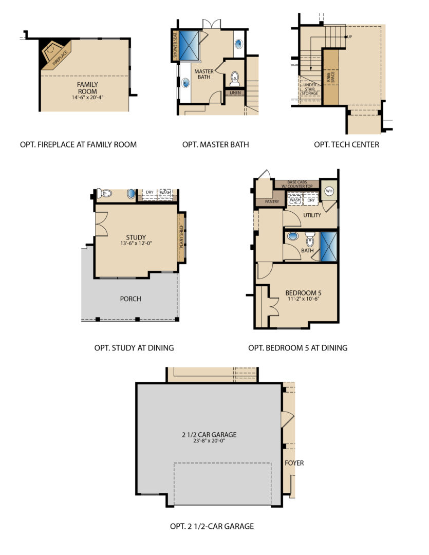 The Dormer Craftsman Series Floor Plan Options