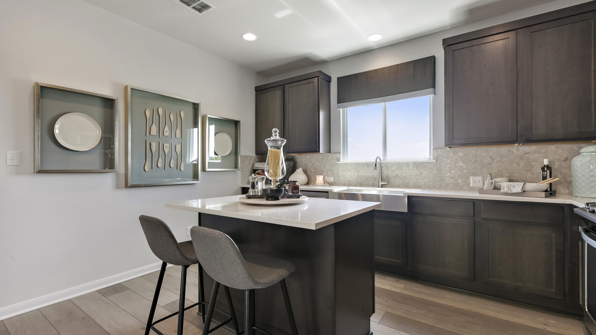 Trace Community Model Home Kitchen Space TRACE New Homes in San Marcos