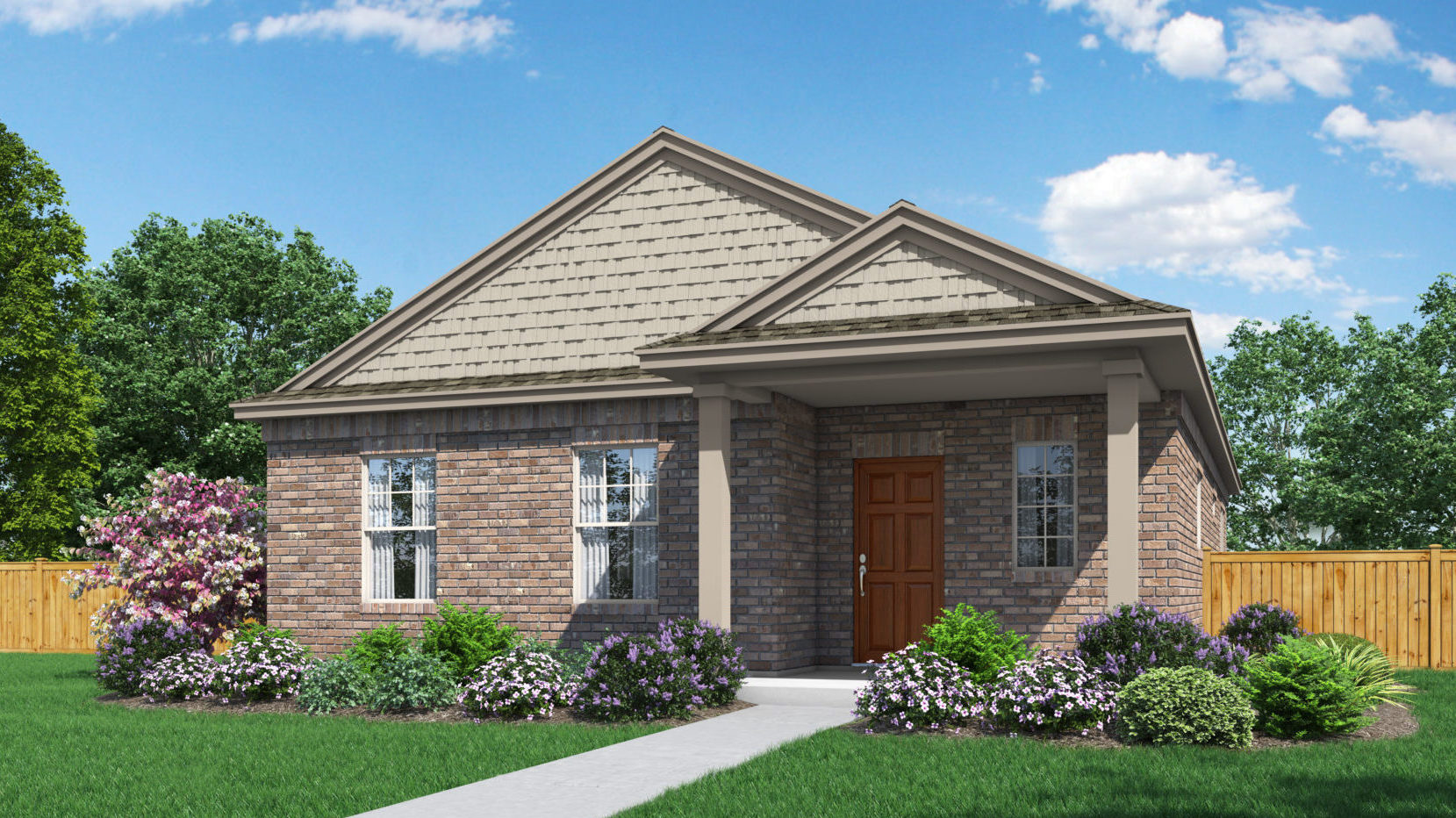 The Hamilton Elevation A With Masonry Saddle Creek New Homes in Georgetown