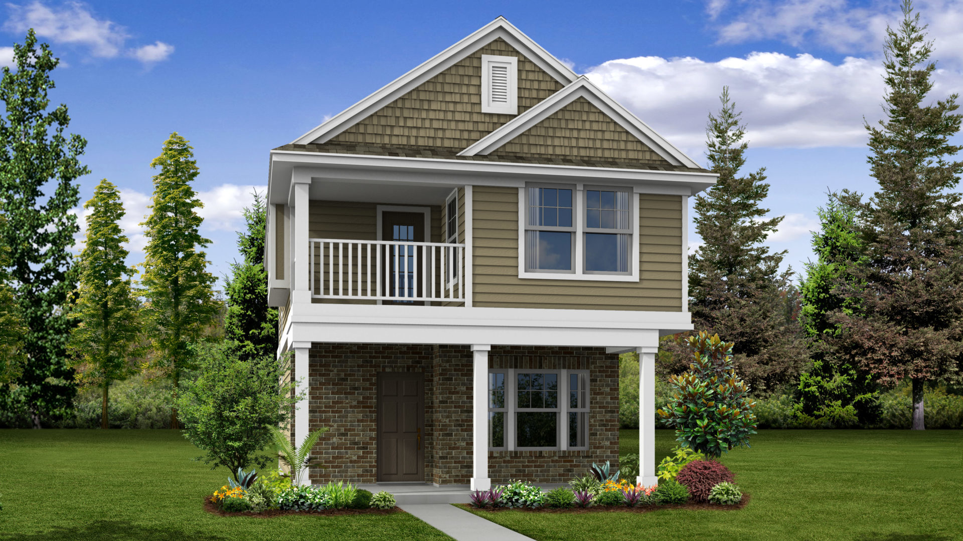 The Andrews Portico Series Elevation L Whisper Valley New Homes in Manor