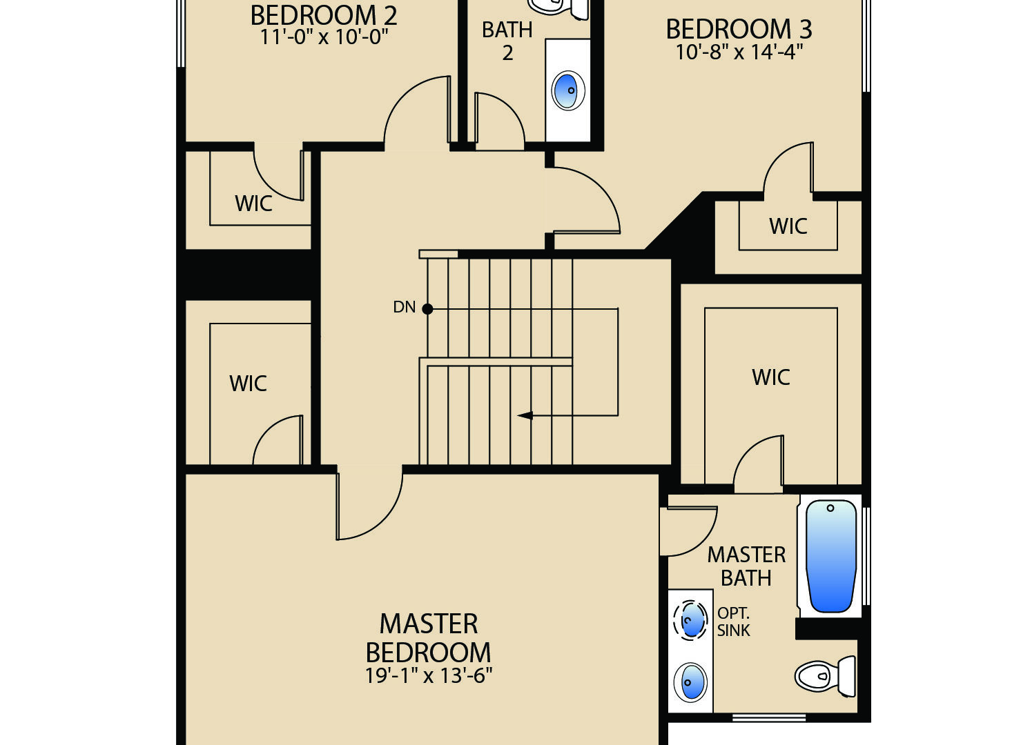 The Franklin Valley Vista Inventory Home Second Floor Plan