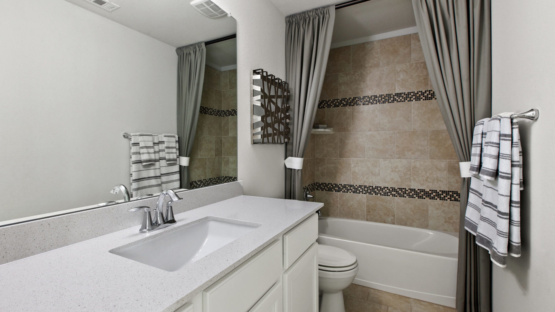 The Campania Blanco Vista Model Home secondary bath