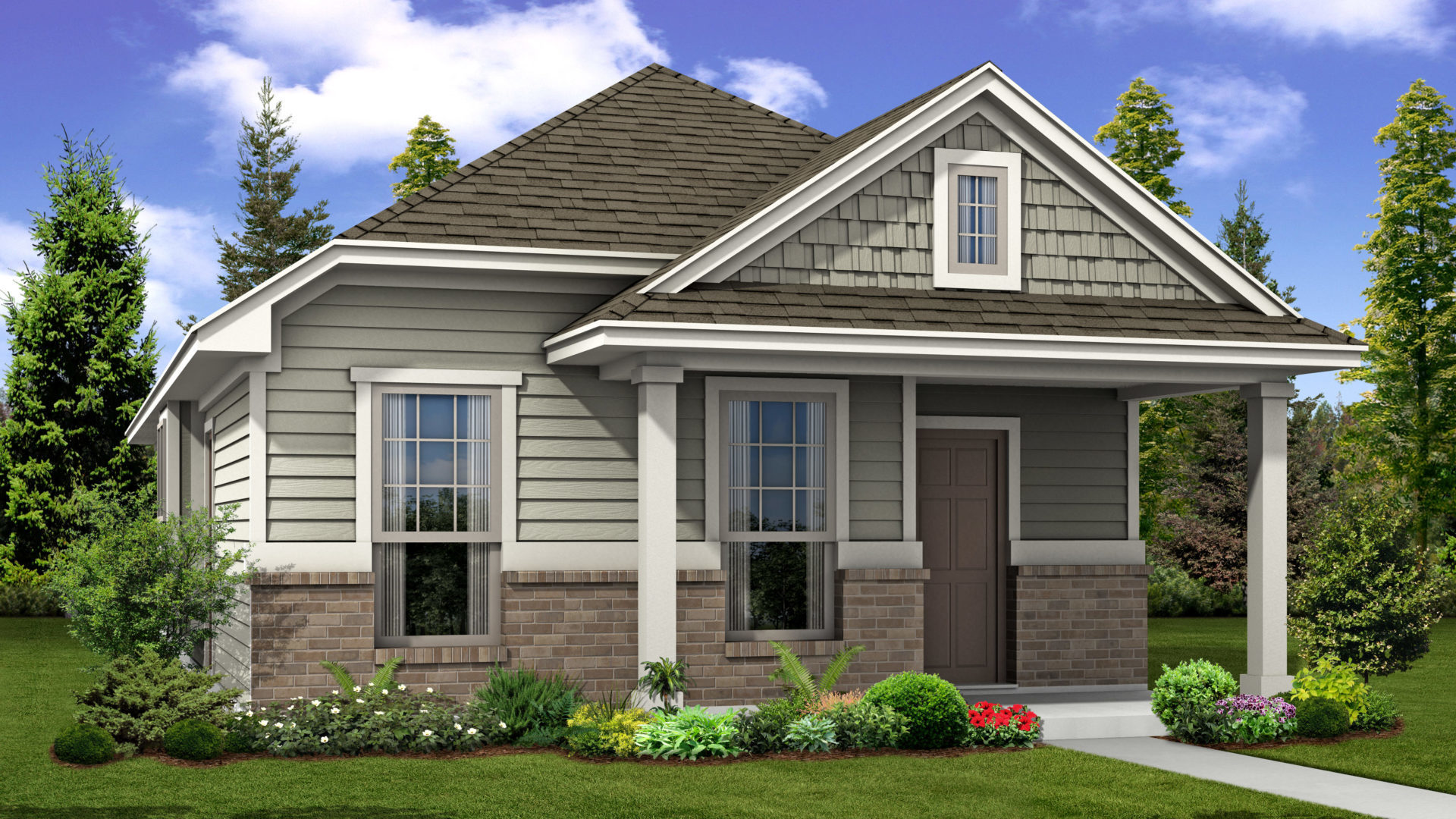 The Liberty Portico Series Elevation A With Optional Masonry Sorento New Homes in Pflugerville