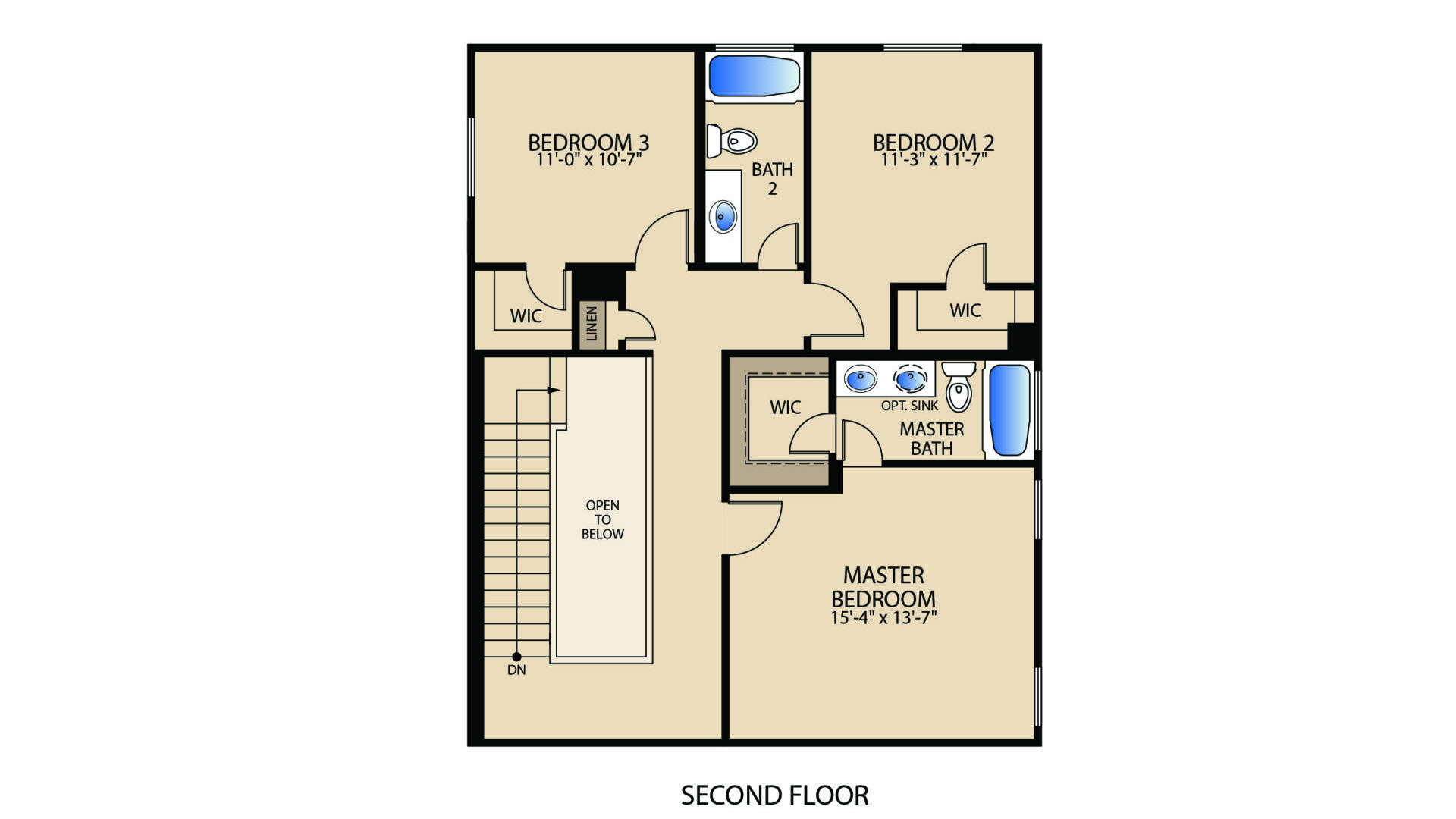 The Stonewall Portico Series Second Floor Plan