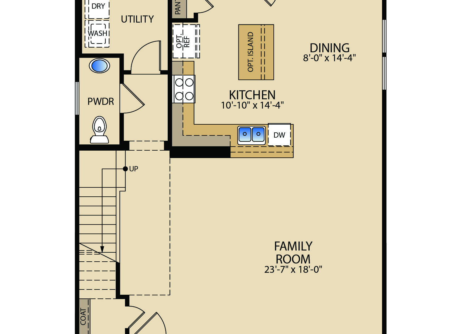 The Bailey Valley Vista inventory Home First Floor Plan
