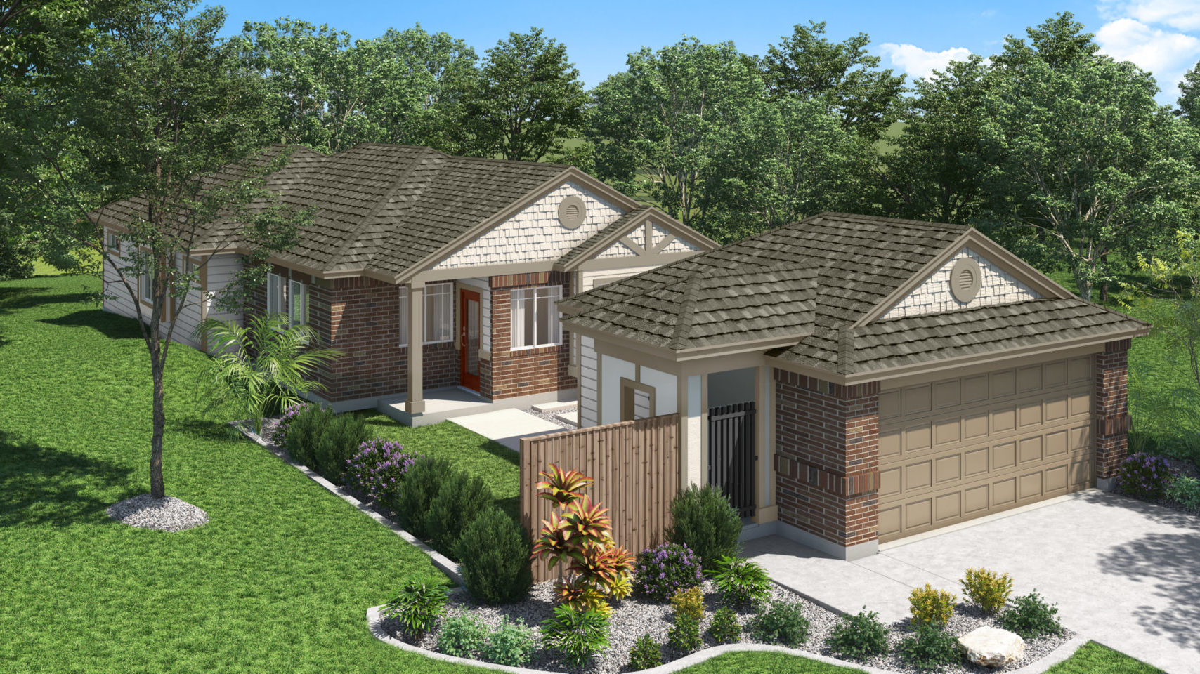 The Palermo Elevation A (with Garage C) Saddle Creek New Homes in Georgetown