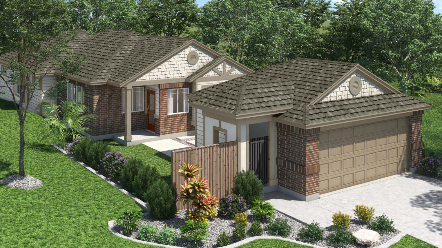 The Palermo Elevation A (with Garage C) Blanco Vista New Homes in San Marcos